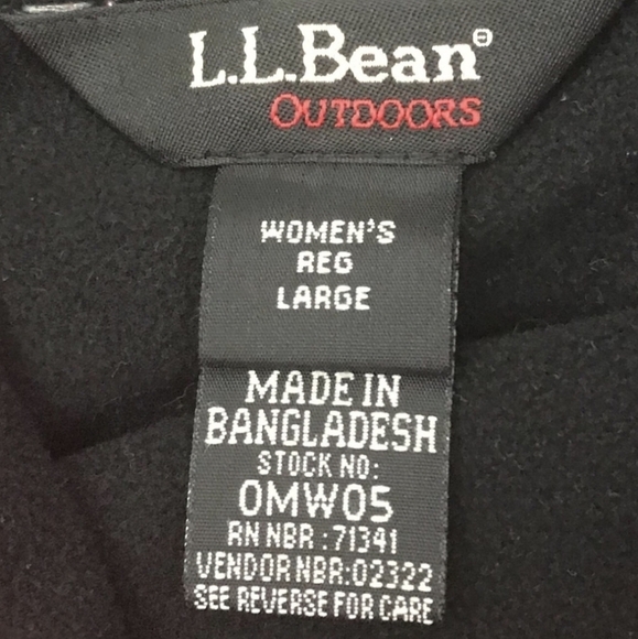 LLBEAN Squall Fleece Lined Fall Winter Ski Rain Coat Half Zip Hoodie Red Large - Picture 5 of 12